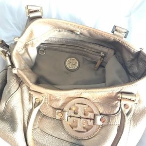 GUC Tory Burch gold handbag with long strap